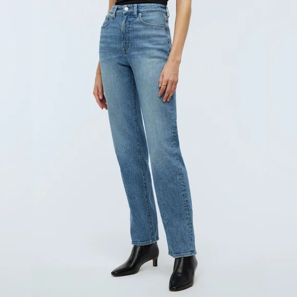 Madewell 90s Straight High Rise Jeans 30 Tall - Picture 3 of 10